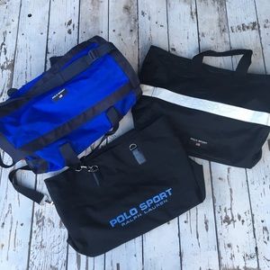 VINTAGE POLO SPORT RALPH LAUREN DUFFLE TOTE BAGS